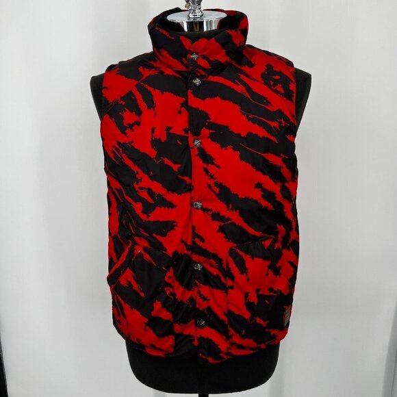 Scotch and Soda Reversible Red‎ Camo Vest with Navy Solid - Picture 7 of 13